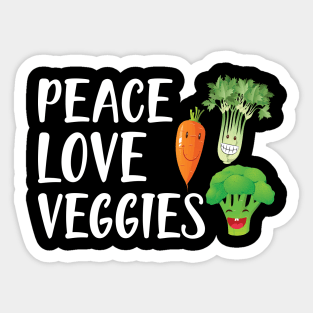 Vegetarian - Peace love veggies Sticker